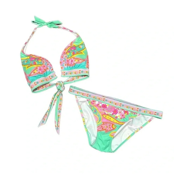 Victoria’s Secret Paisley Print Bikini Summer Beach Swimsuit Vacation Trendy - Picture 3 of 12